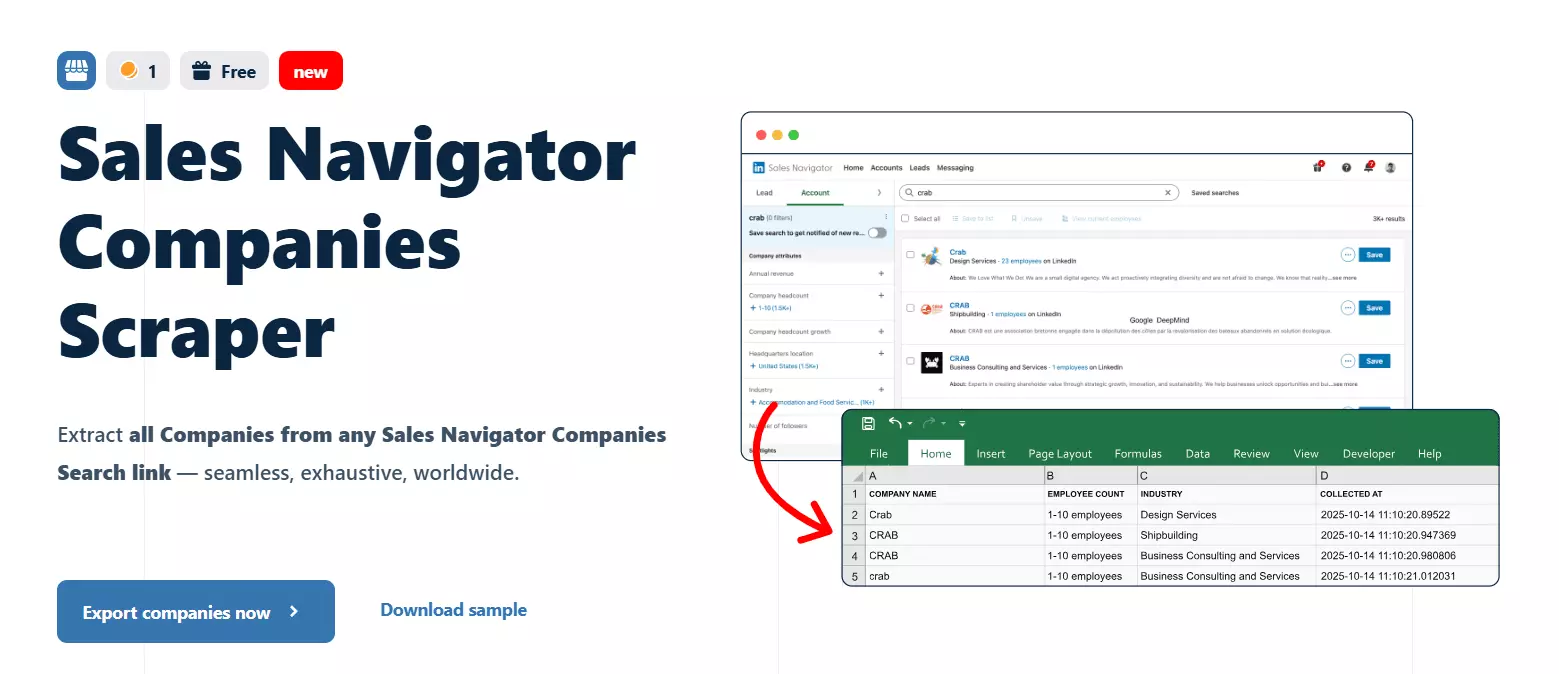Sales Navigator Companies Scraper