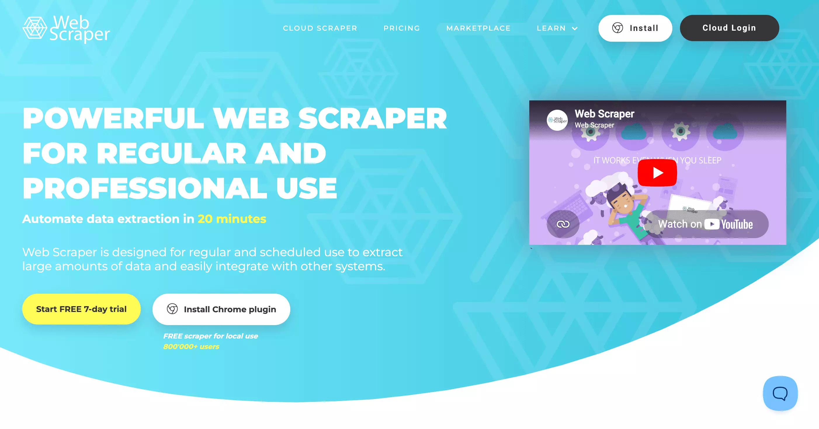 WebScraper.io product page