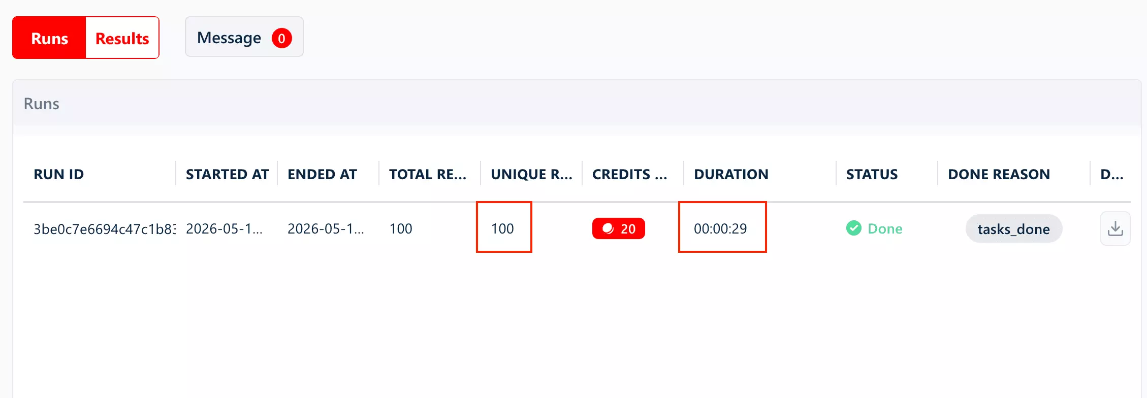 Speed test setup used to measure Idealista scraper performance