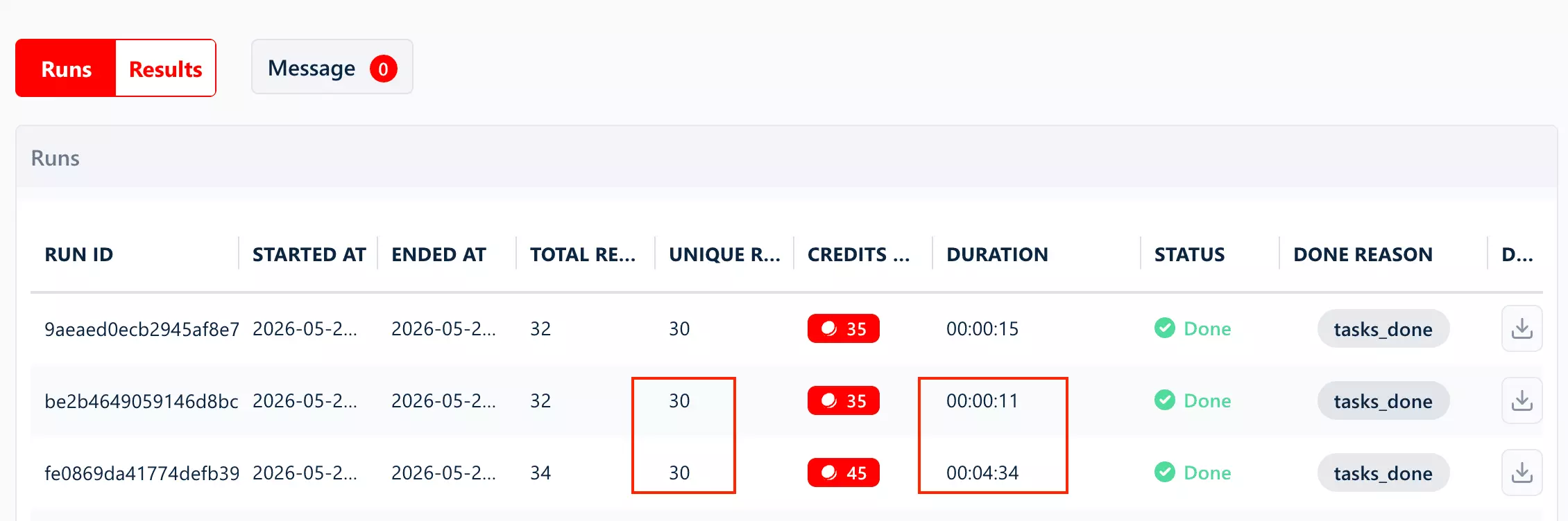 lobstr.io speed test results