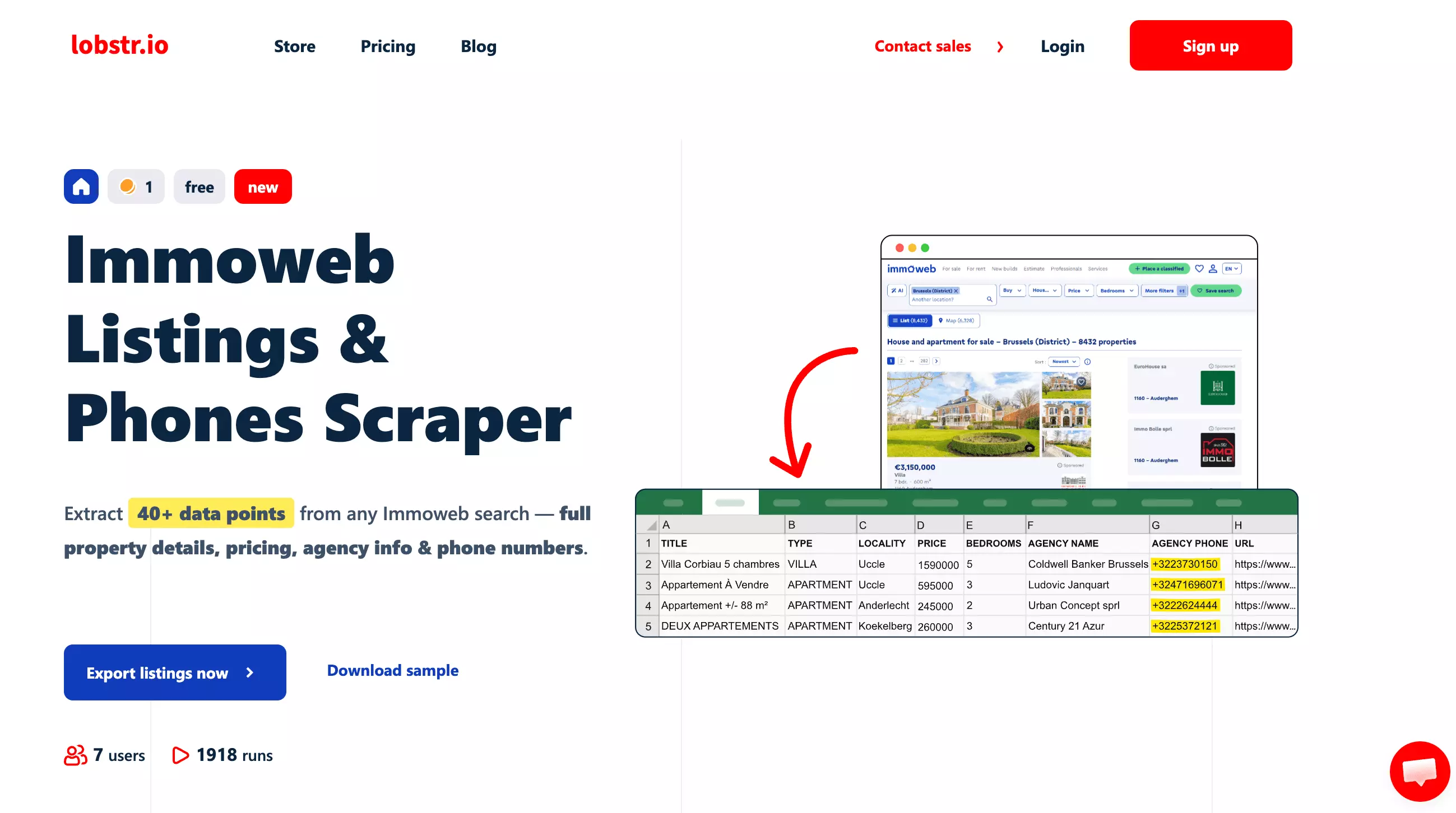 lobstr.io homepage