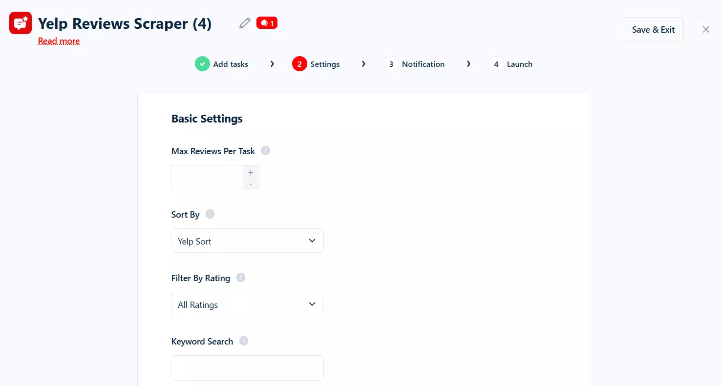 Basic settings