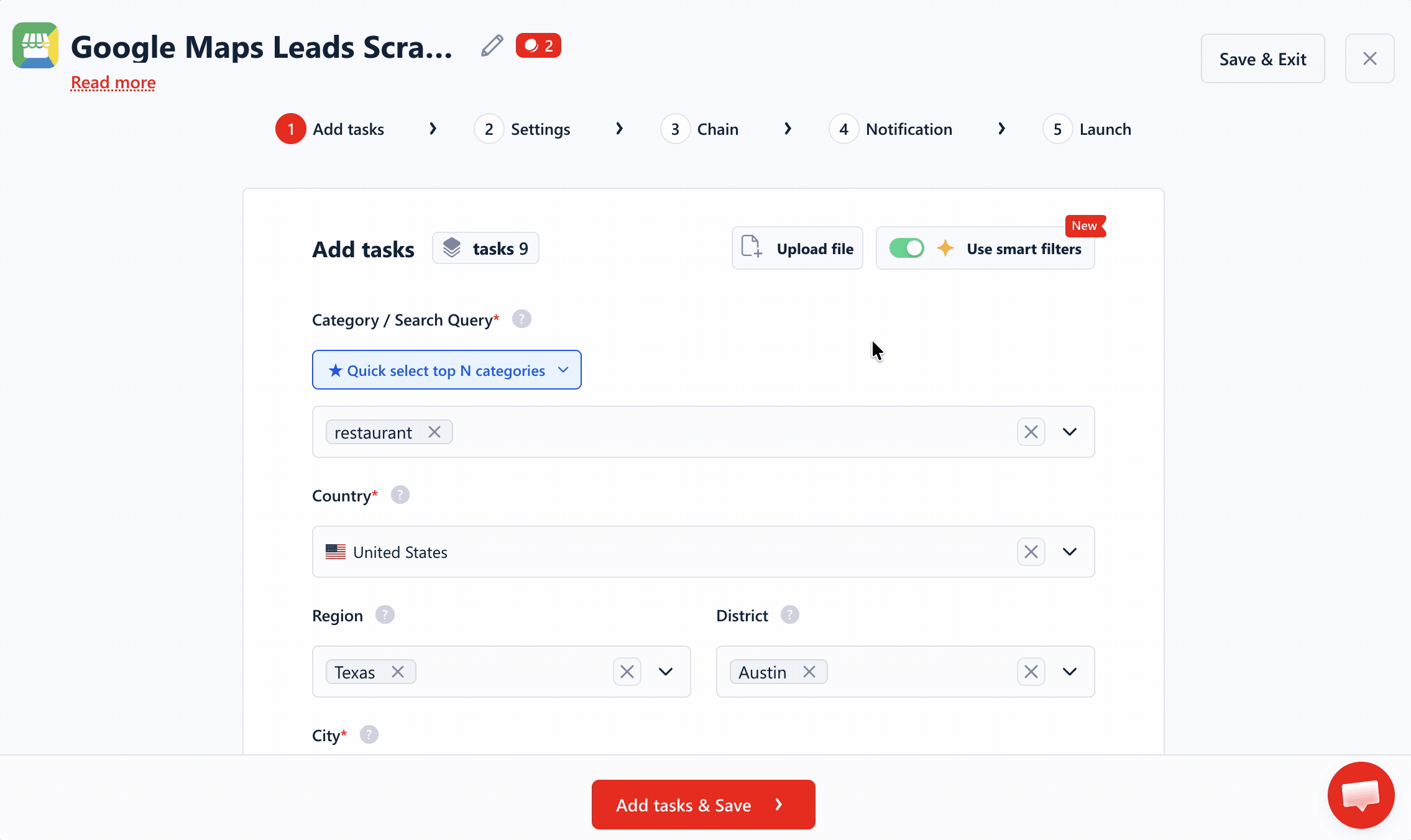 lobstr.io bulk input