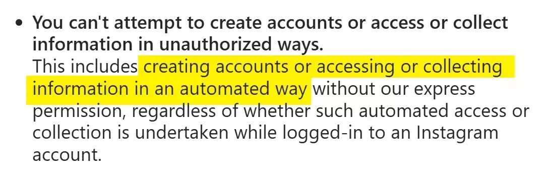 Does Instagram allow scraping?