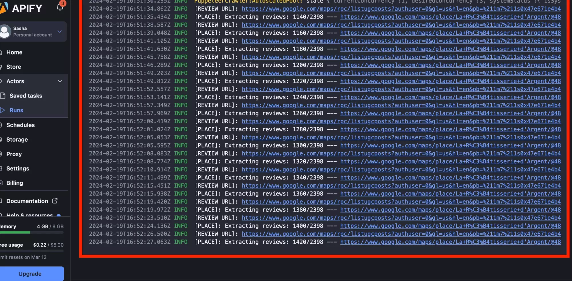 google maps reviews scraper apify logs - image22.png