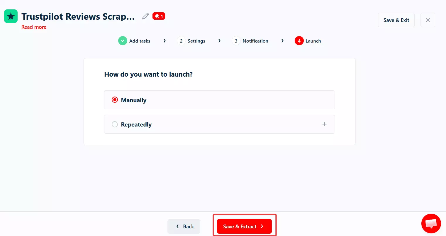 How to scrape Trustpilot reviews using Lobstr.io [Step by Step Guide] - Step 4: Launch image17