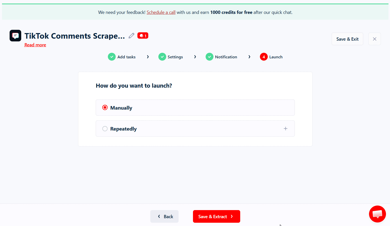 How to scrape TikTok comments using Lobstr.io [Step by Step Guide] - Step 4: Launch image15