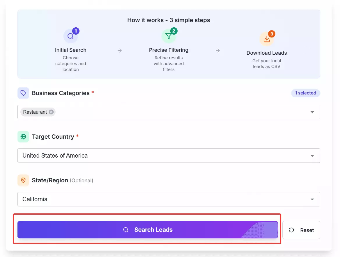 Step 1: Finding leads from Google Maps - How to find leads from Google Maps using Spherescout? image5