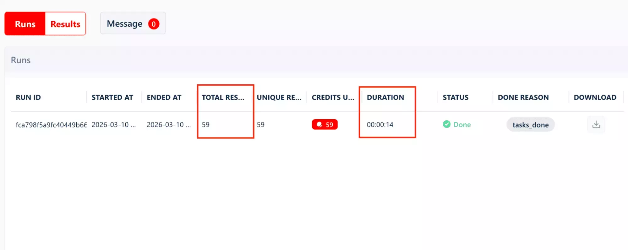 lobstr.io speed test result