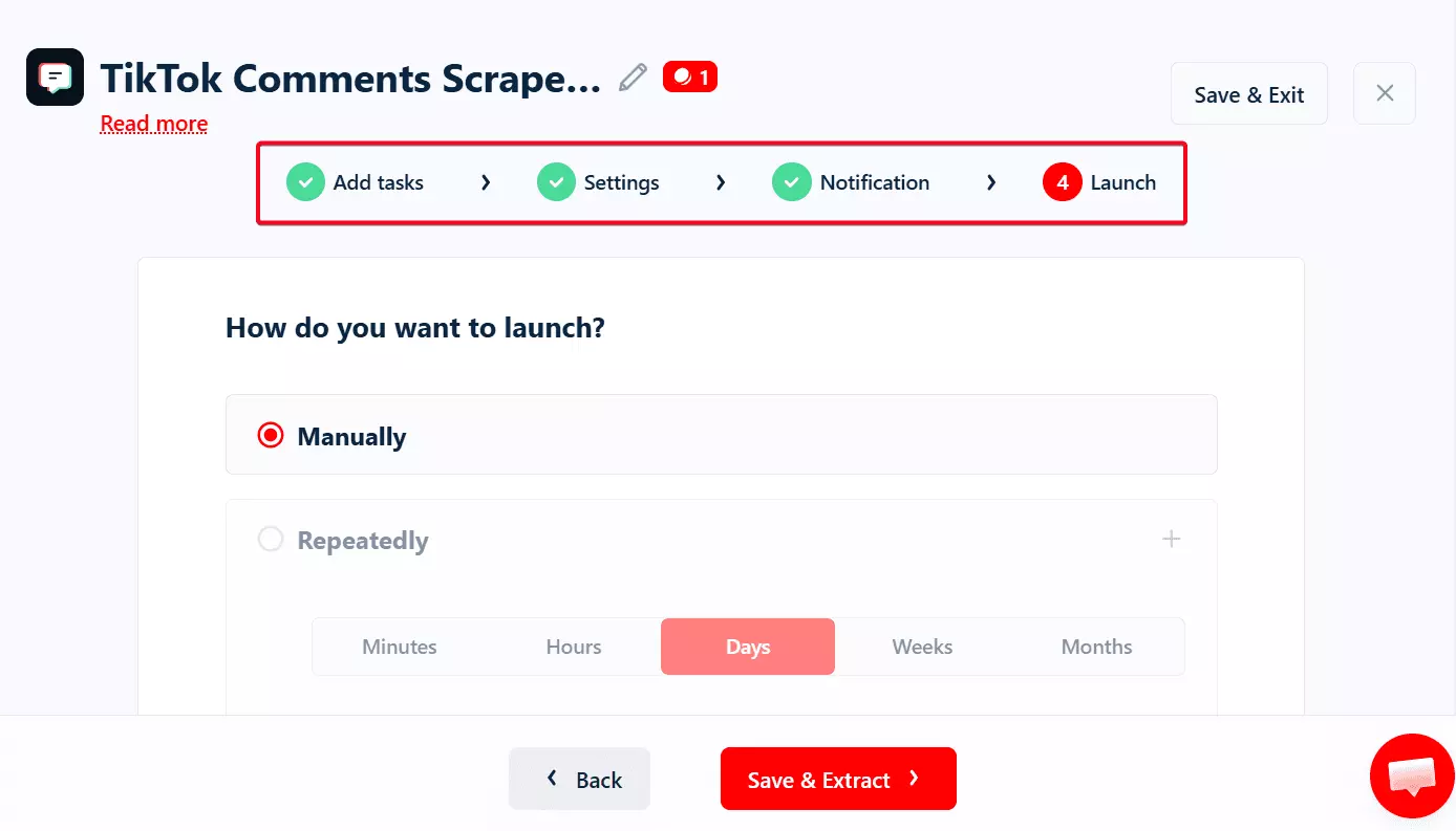 lobstr.io 4-step scraping workflow