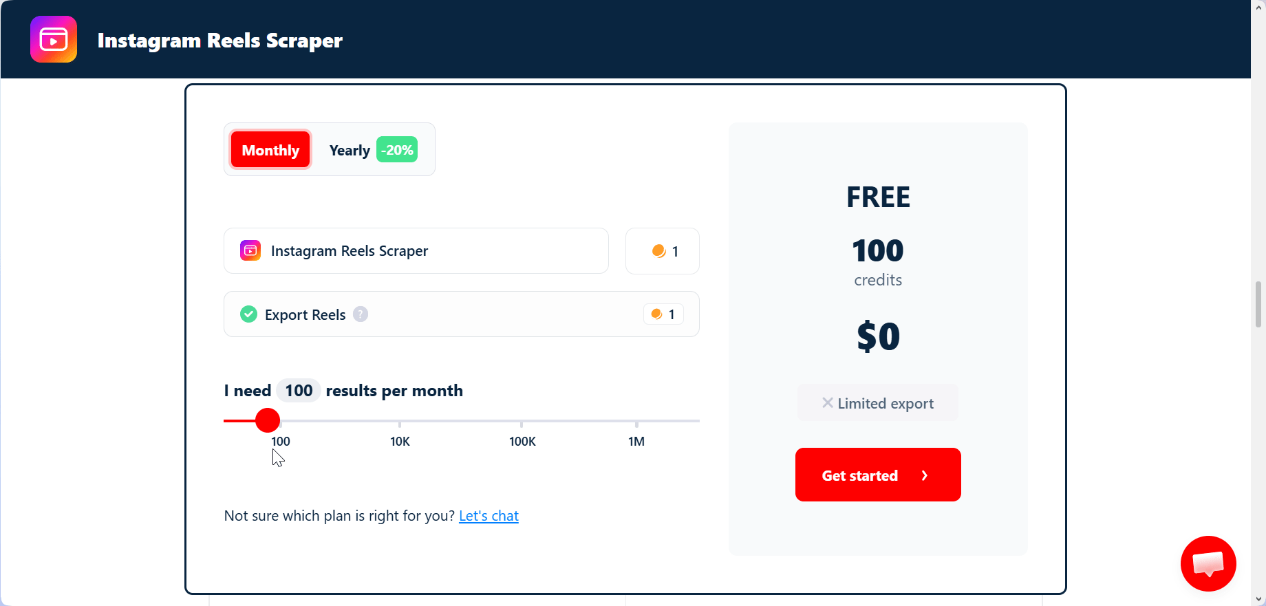 Lobstr.io pricing tiers