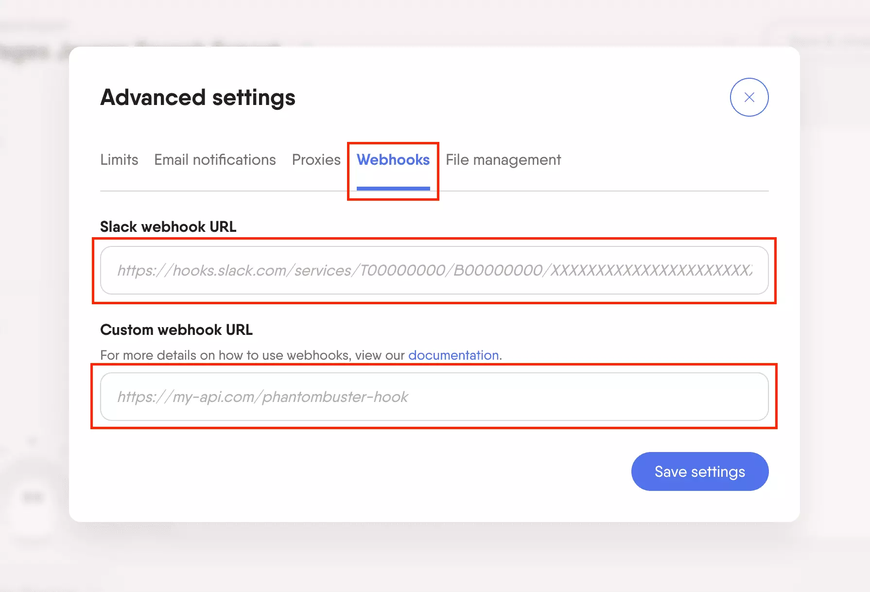 PhantomBuster export and notification options