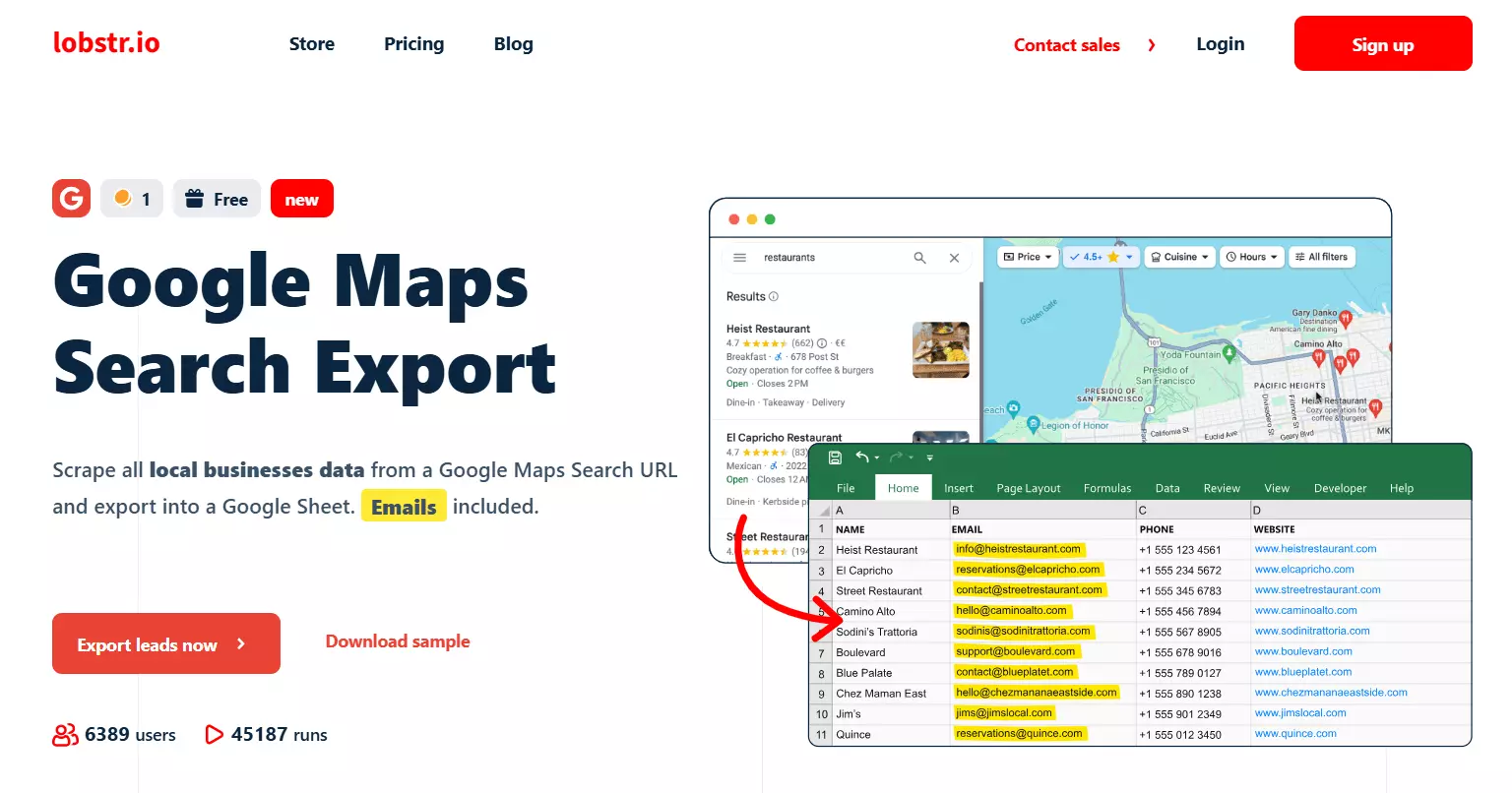Step 1: Finding leads from Google Maps - What is Lobstr.io?