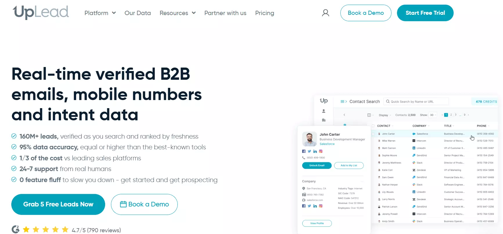 Top 10 B2B data providers - 5. UpLead