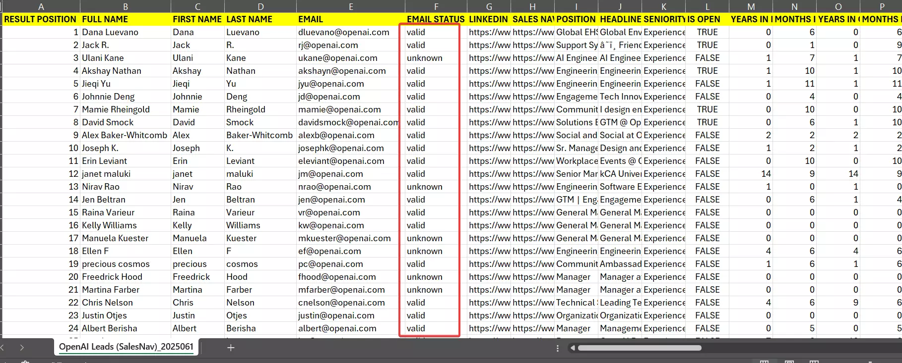 Update #2 – Email Status Is Now in Your Export