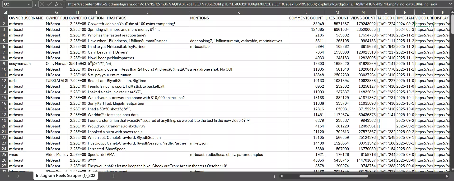 How to scrape Instagram Reels using Lobstr.io? - 5. Enjoy image23