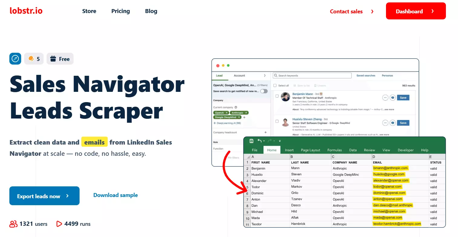 How to export followers from any LinkedIn company page - Step 3: Use Lobstr.io to export LinkedIn company page followers to spreadsheet image15