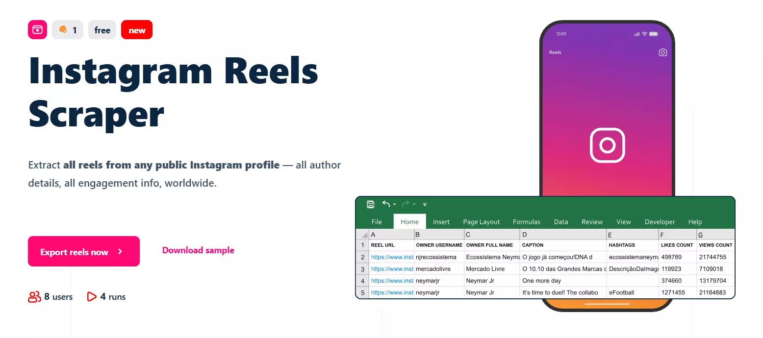 Best No Code Instagram Reels Scraper? Lobstr.io