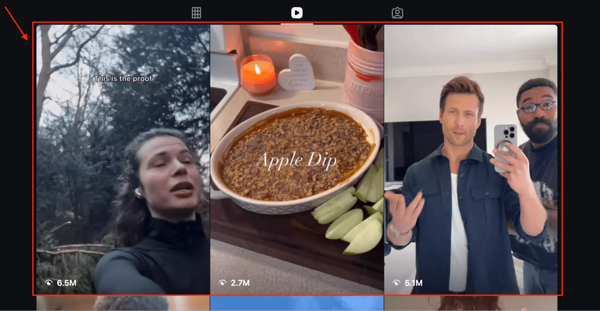Comparison showing missing recent Reels in Apify output