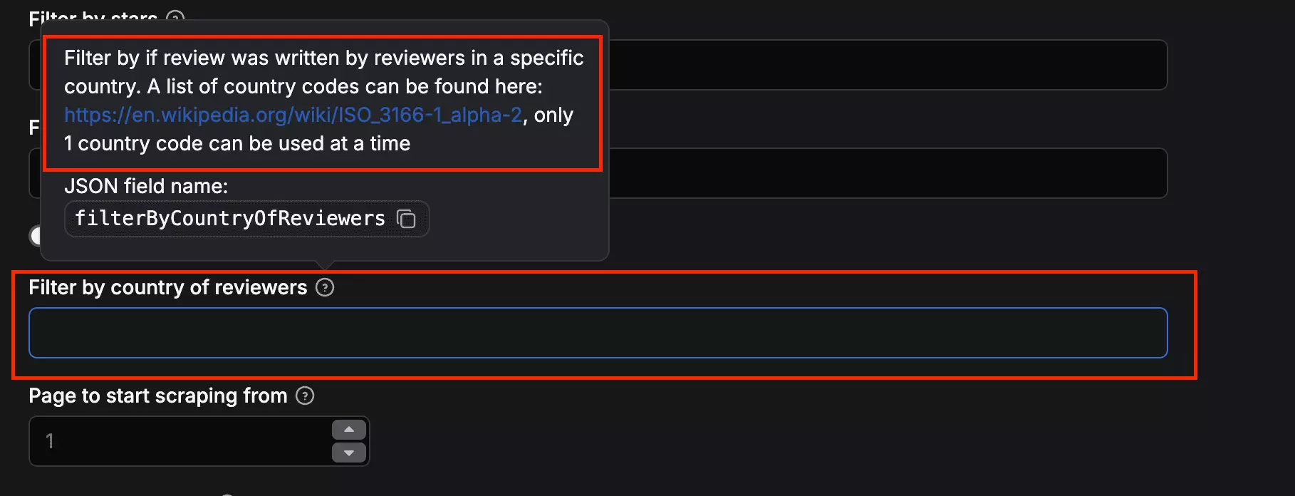 Apify ease of use — language filter and UI issues