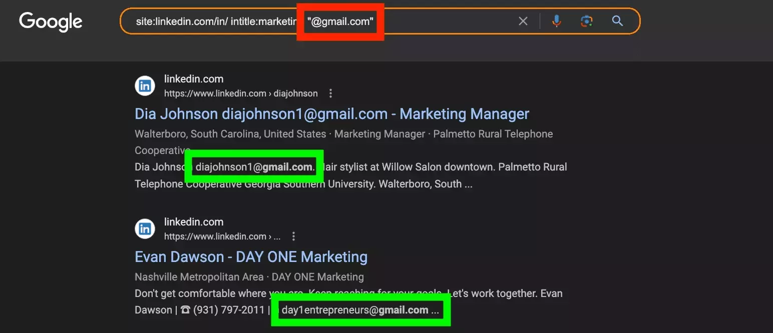 What Is LinkedIn X-Ray Search? - 2. To find contact info