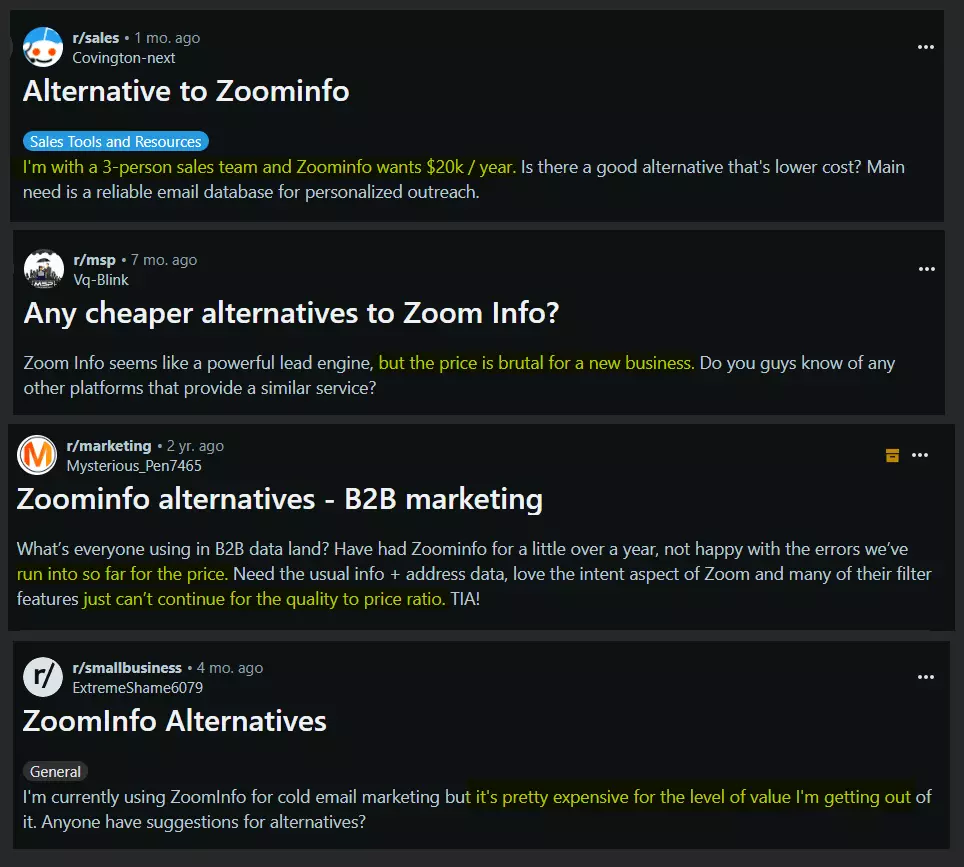 13 Best ZoomInfo Alternatives and Competitors