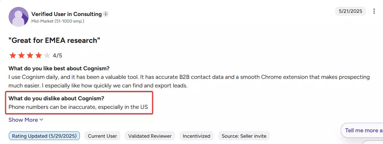 Top 10 B2B data providers - Features image12