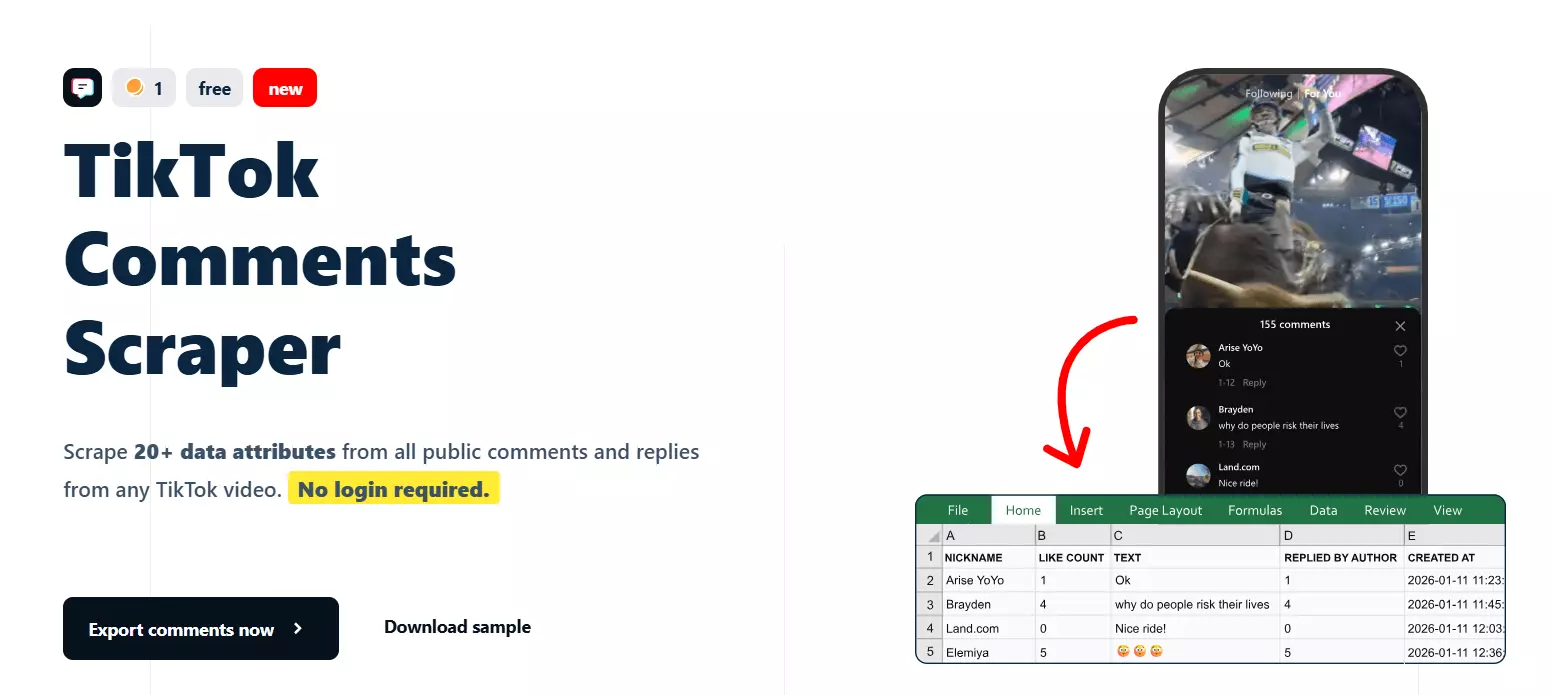 2 ways to scrape TikTok comments - Best TikTok comments scraper: Lobstr.io