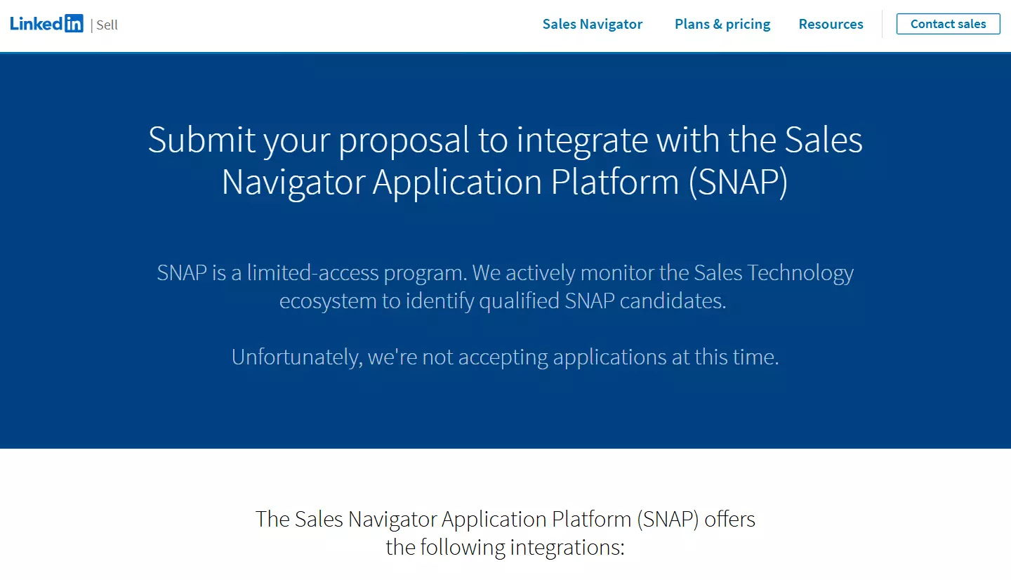 Is there an official LinkedIn Sales Navigator API? - How to access it? image4