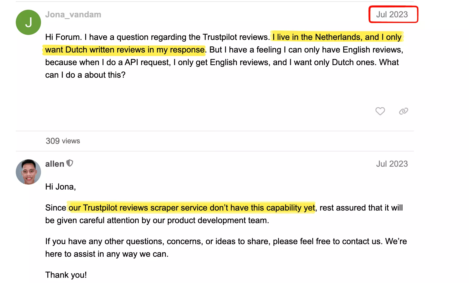 Outscraper data output