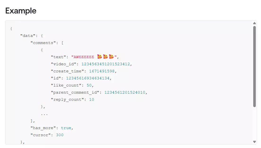 Does TikTok offer an official API for comments? image3