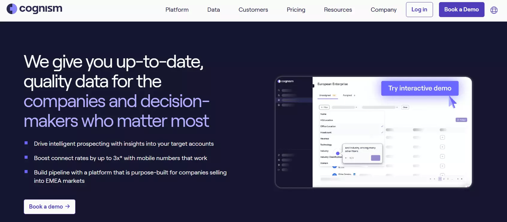 5 Best ZoomInfo alternatives and competitors - 3. Cognism