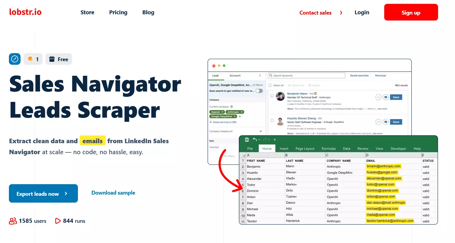 Best Sales Navigator APIs for data collection at scale - 1. Lobstr.io
