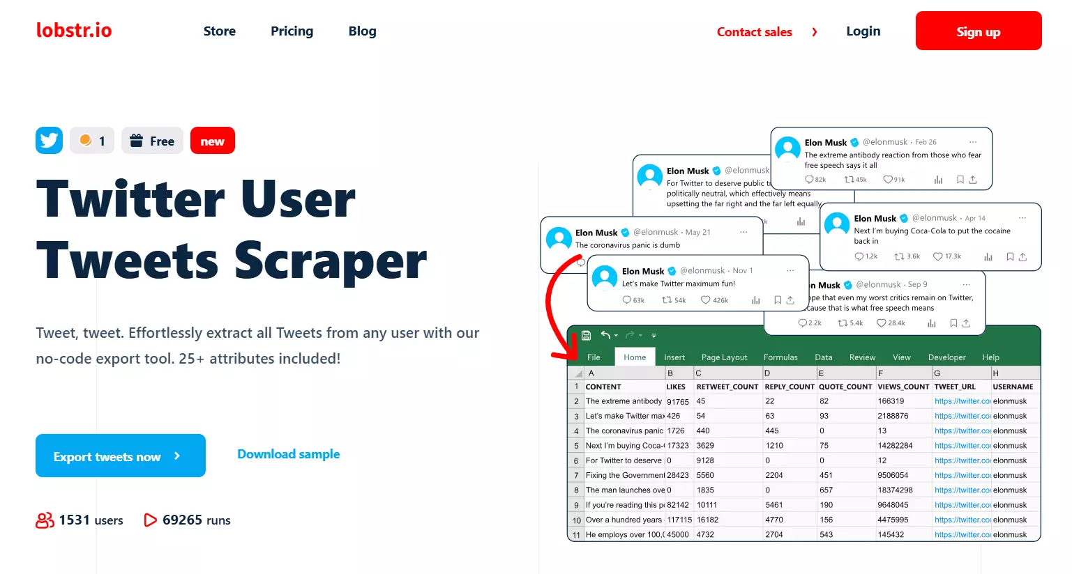 Finding content that performs - Twitter User Tweets Scraper