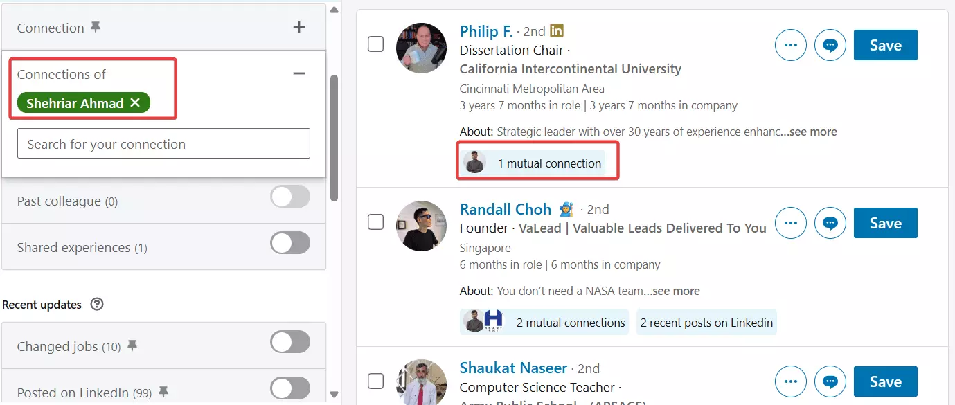 How to export LinkedIn contacts of your 1st-degree connections?