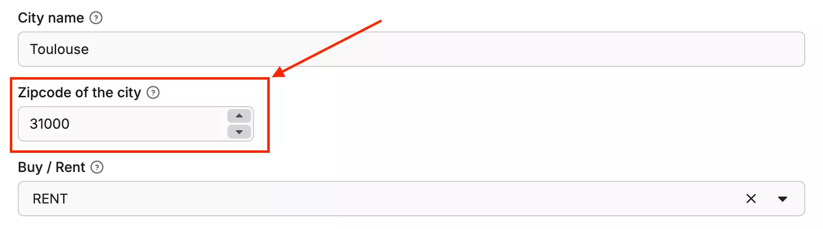 Apify zip code field accepting only a single entry