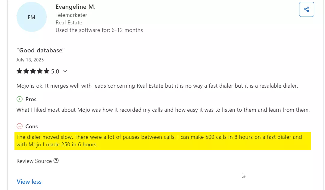 3 Dialers for cold calling that didn’t make it to the final list - Why it’s not in the list image56