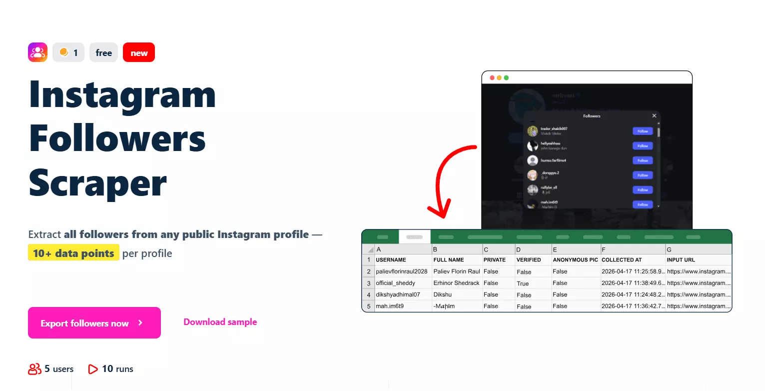 Instagram Followers Scraper 📸