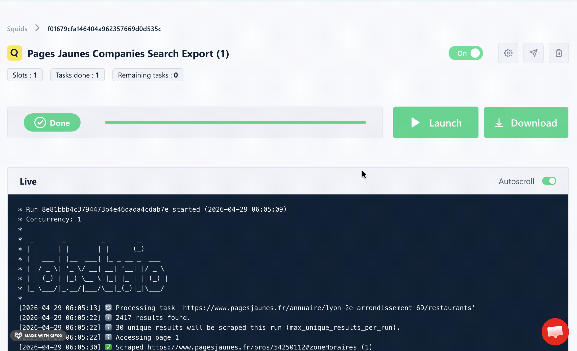 lobstr.io export and delivery options