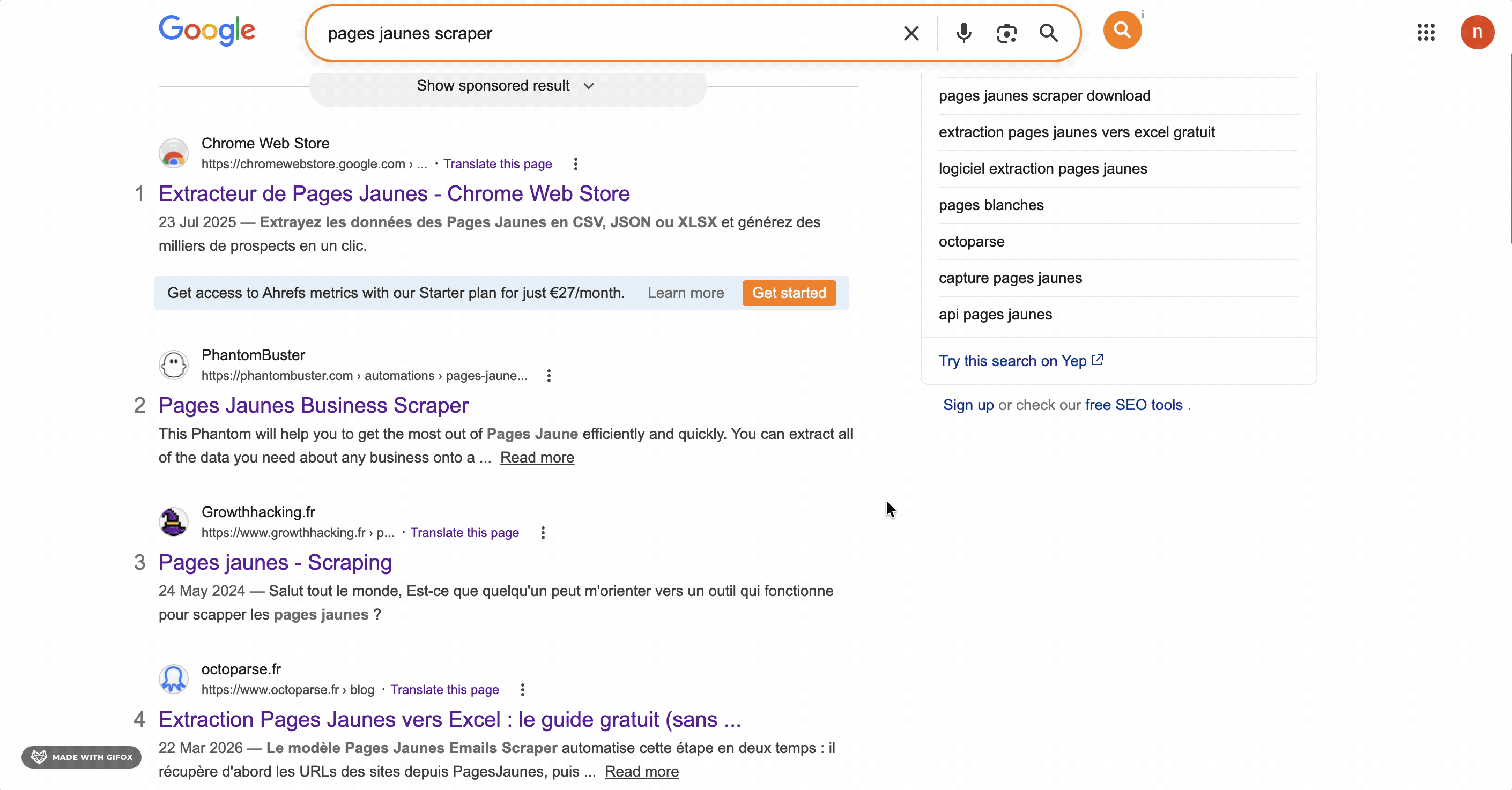 AI tool recommendations for PagesJaunes scrapers