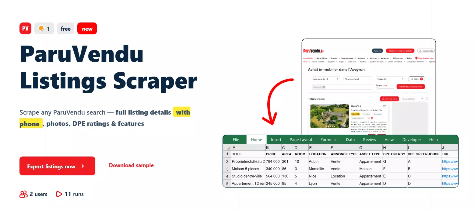 ParuVendu Listings Scraper 🏠