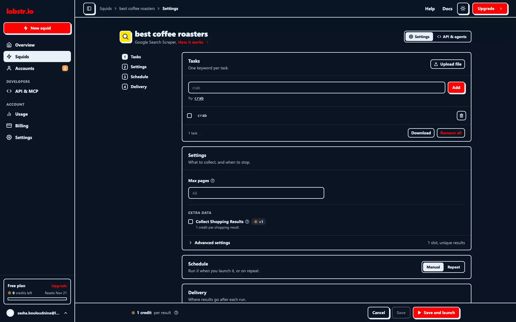 The new app 🎨 - Squid settings on one page