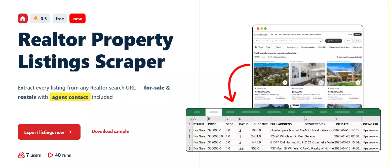 Realtor Property Listings Scraper 🏠