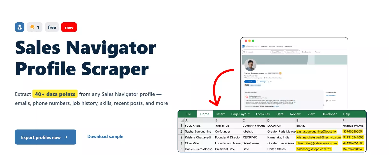 Sales Navigator Profile Scraper 💼
