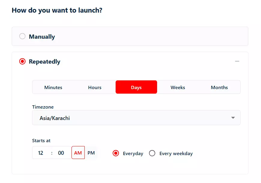 Step 4: Launch