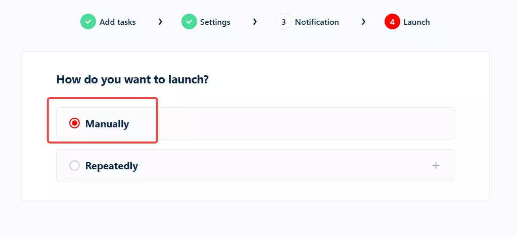 Step 4: Launch