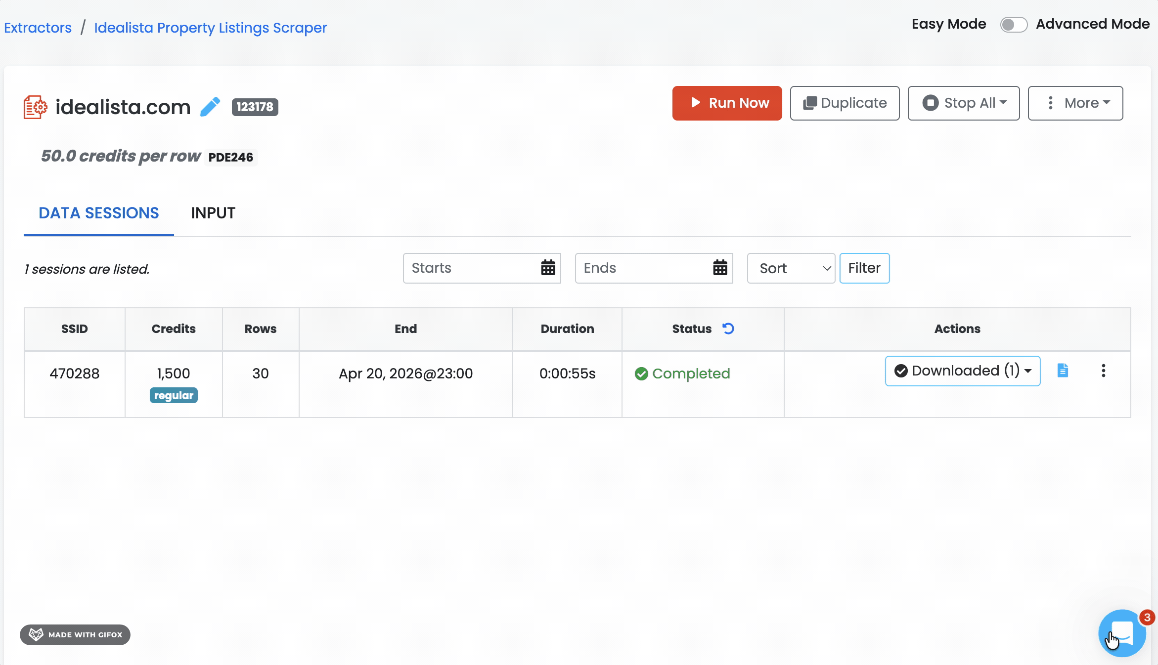 GIF of WebAutomation.io live chat surfacing relevant help articles automatically