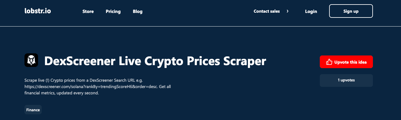 dexscreener crypto live prices scraper lobstr no code scraper idea - image29.png