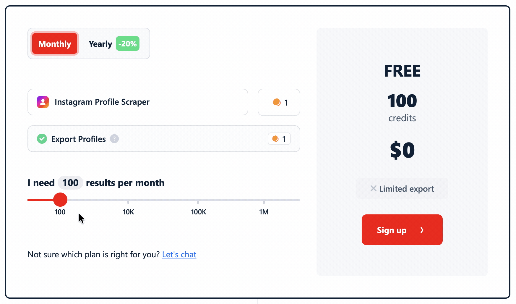 lobstr.io pricing page