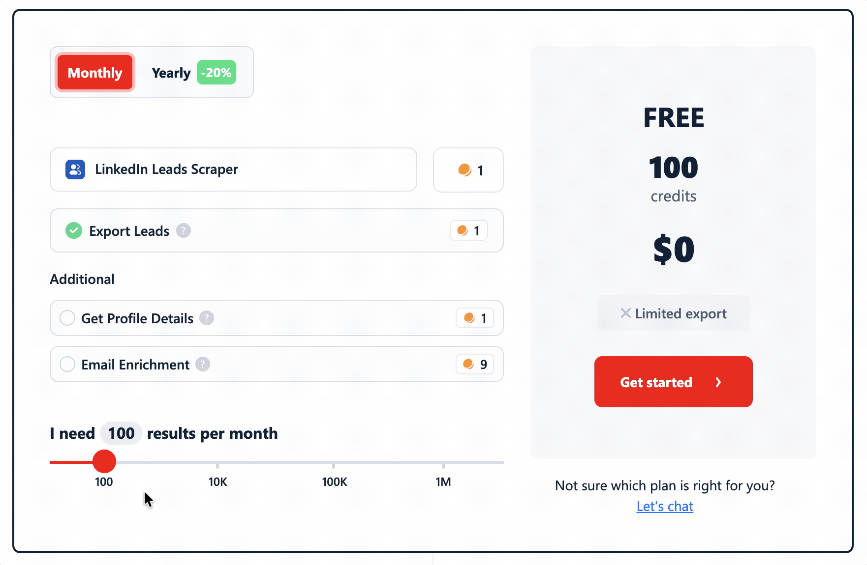 lobstr.io base credit pricing tiers